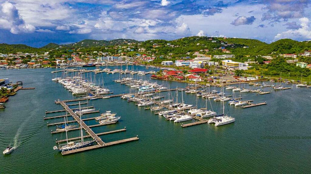 Rodney Bay Marina – a popular spot for yachting and fishing charters